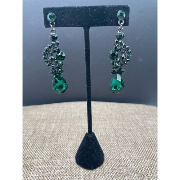 New EVER FAITH Women's Crystal Bohemia Bridal Hollow Wave  Chandelier Teardrop D - Picture 7 of 7